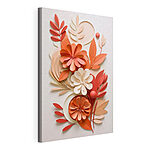Cuadros Flores y hojas de papel