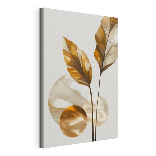 Cuadros Hojas elegantes con formas abstractas