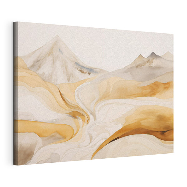 Cuadros Pintura en acuarela de un paisaje desértico