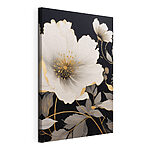 Cuadros Elegante diseño floral sobre fondo oscuro