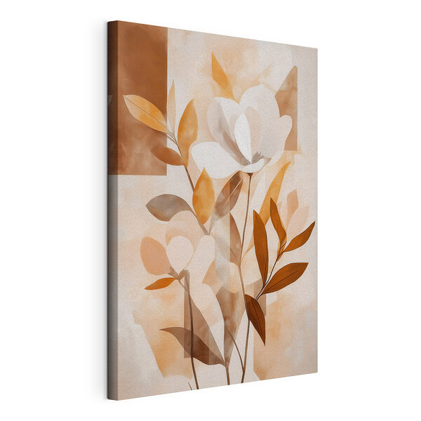 Cuadros Pintura de flores y hojas