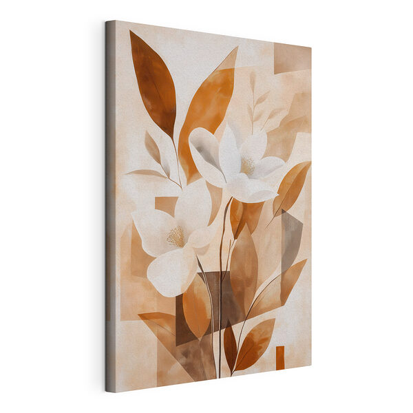 Cuadros Pintura de flores y hojas