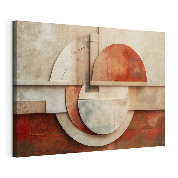 Cuadros Formas abstractas en tonos cálidos
