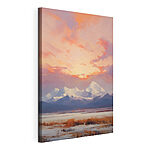 Cuadros Cordillera con un cielo rosado