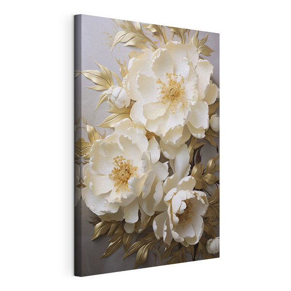 Cuadros Flores elegantes con hojas delicadas