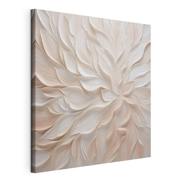 Diseño de hojas en blanco y rosa Cuadros Diseño de hojas en blanco y rosa