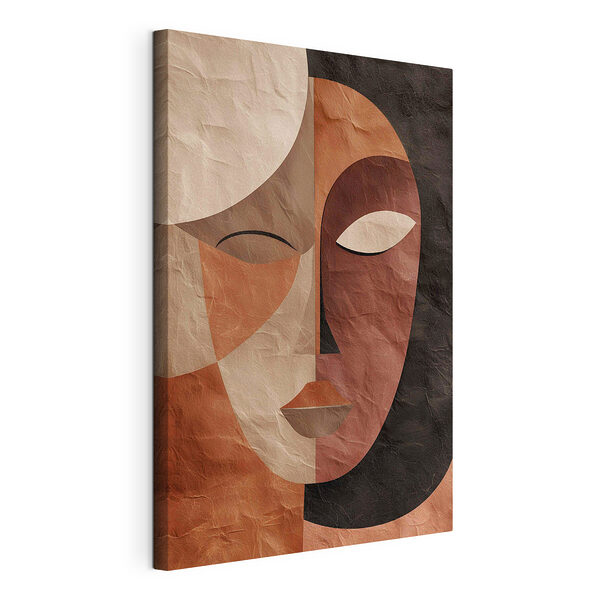 Cuadros Cara pintada en una hoja de papel