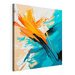 Cuadros Cuadro pintado con pintura azul y naranja