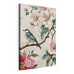 Cuadros Pájaro en una rama con flores