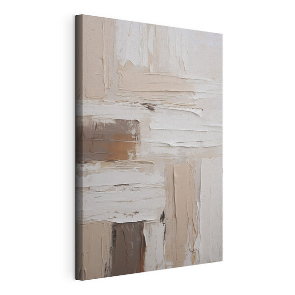 Cuadros Pintura blanca y marrón en una pared