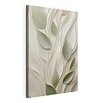 Cuadros Recorte de papel blanco y verde con hojas