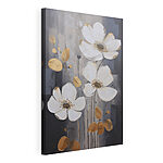 Cuadros Elegantes flores blancas sobre un fondo oscuro