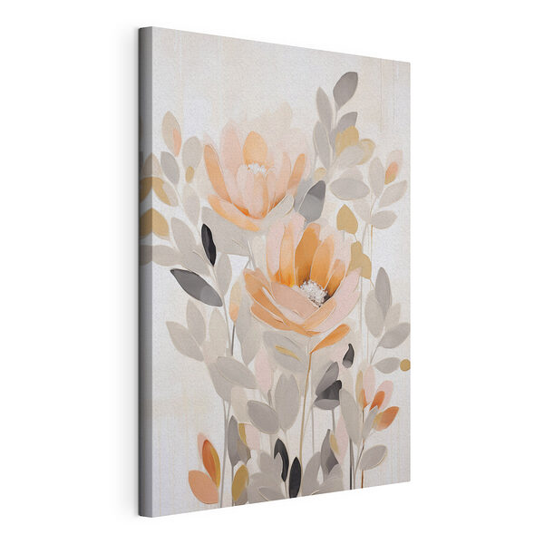 Cuadros Pintura de flores y hojas