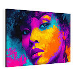 Cuadros Rostro de una mujer con pintura de colores