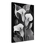 Cuadros Elegante diseño floral en tonos monocromáticos