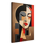 Cuadros Rostro de una mujer con diferentes colores
