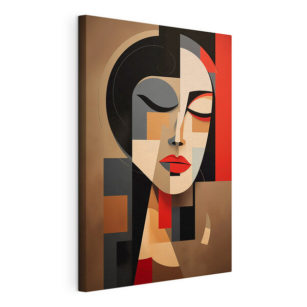 Cuadros Rostro de una mujer con diferentes colores