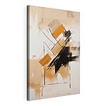Cuadros Cuadro pintado con pintura negra y naranja
