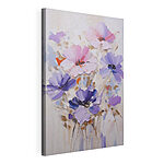 Cuadros Pintura de flores sobre una superficie blanca