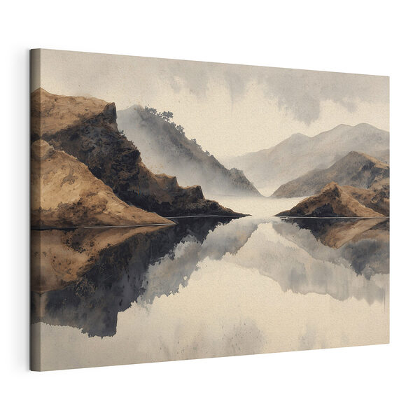 Cuadros Agua, montañas y niebla