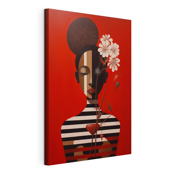 Cuadros Cuadro de una mujer con flores