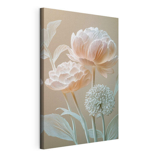 Cuadros Delicadas flores en suaves tonos pastel