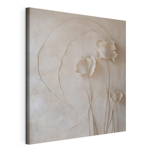 Cuadros Flor blanca en una pared