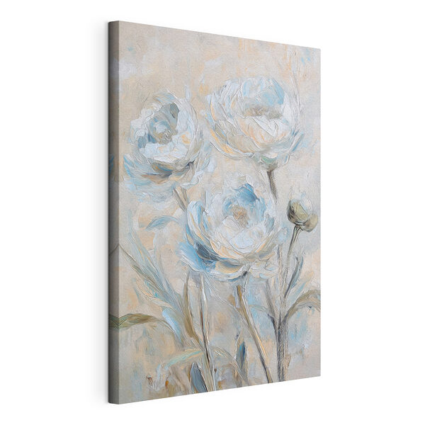 Cuadros Pintura de flores sobre una superficie blanca