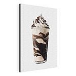 Cuadros Helado de chocolate y vainilla en una taza