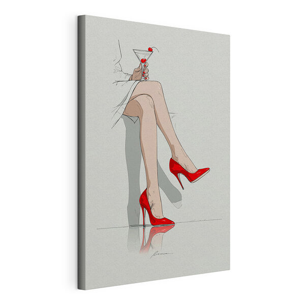 Cuadros Las piernas de una mujer con tacones altos rojos