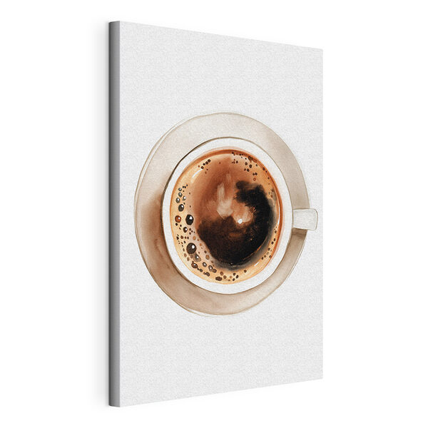 Cuadros Una taza de café sobre un platillo