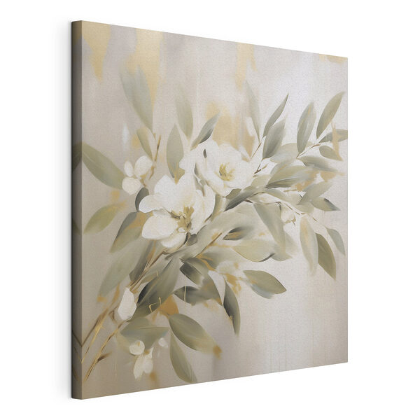 Pintura de flores y hojas Cuadros Pintura de flores y hojas