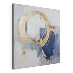 Cuadros Pintura de círculos en azul y blanco