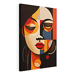 Cuadros Rostro de una mujer con diferentes colores