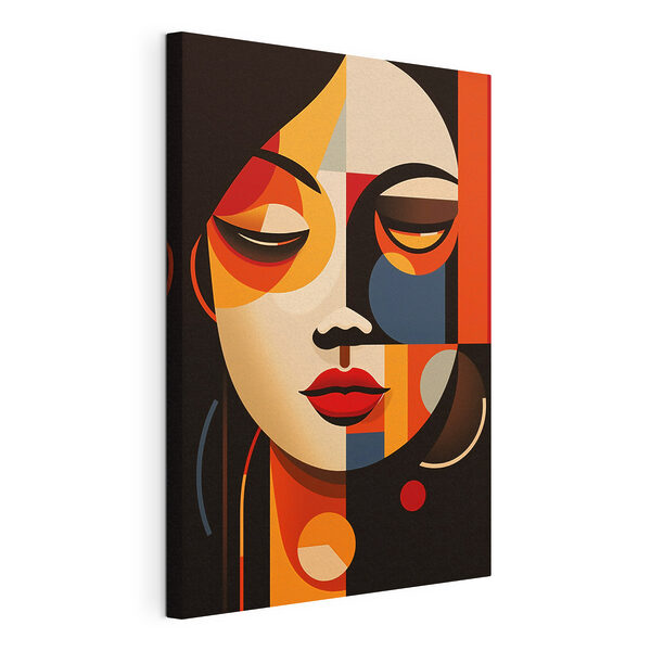 Rostro de una mujer con diferentes colores Cuadros Rostro de una mujer con diferentes colores