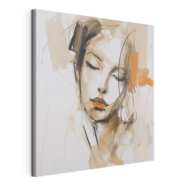 Cuadros Dibujo del rostro de una mujer