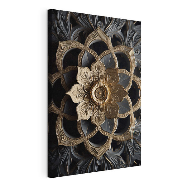 Cuadros Diseño floral intrincado en tonos apagados