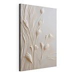 Cuadros Arte floral blanco sobre una superficie blanca