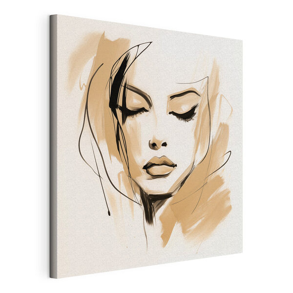 Dibujo del rostro de una mujer Cuadros Dibujo del rostro de una mujer