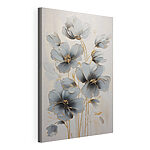 Cuadros Pintura de flores sobre una superficie blanca