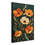 Cuadros Pintura de flores y hojas