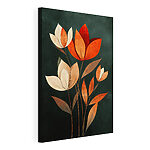 Cuadros Cuadro de flores con hojas