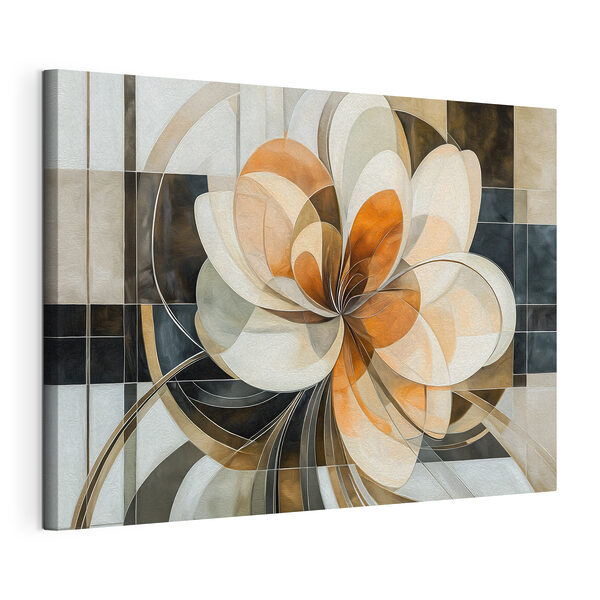 Cuadros - Diseño floral abstracto en tonos suaves