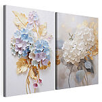 Lámina modular sobre lienzo Elegantes flores en suaves tonos pastel