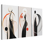 Lámina modular sobre lienzo Collage de una mujer con un vestido negro