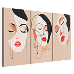 Lámina modular sobre lienzo Collage de rostros de mujeres