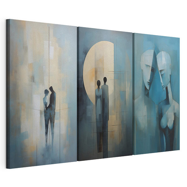 Lámina modular sobre lienzo Cuadro en el que aparecen dos personas