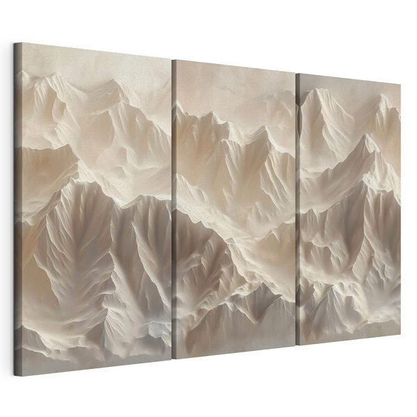 Lámina modular sobre lienzo Cordillera nevada