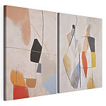 Lámina modular sobre lienzo Formas abstractas en colores armoniosos