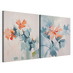 Lámina modular sobre lienzo Pintura de flores y hojas
